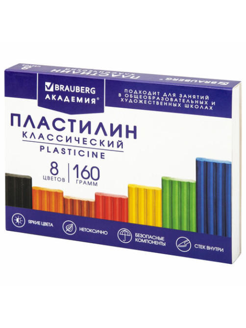 Пластилин классический BRAUBERG 