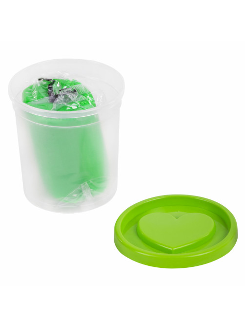 Пластилин-тесто для лепки BRAUBERG KIDS, 4 цвета, 560 г, яркие неоновые цвета, крышки-штампики, 106716
