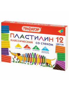 Пластилин классический ПИФАГОР 