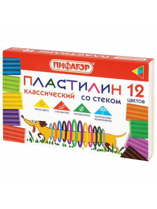 Пластилин классический ПИФАГОР 