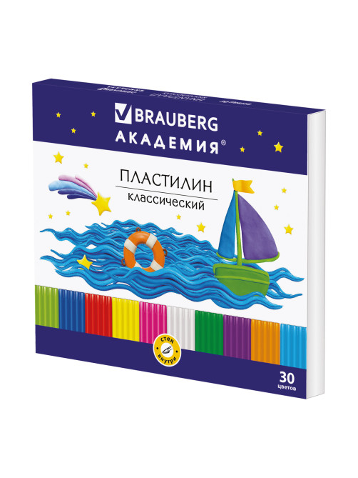 Пластилин классический BRAUBERG 