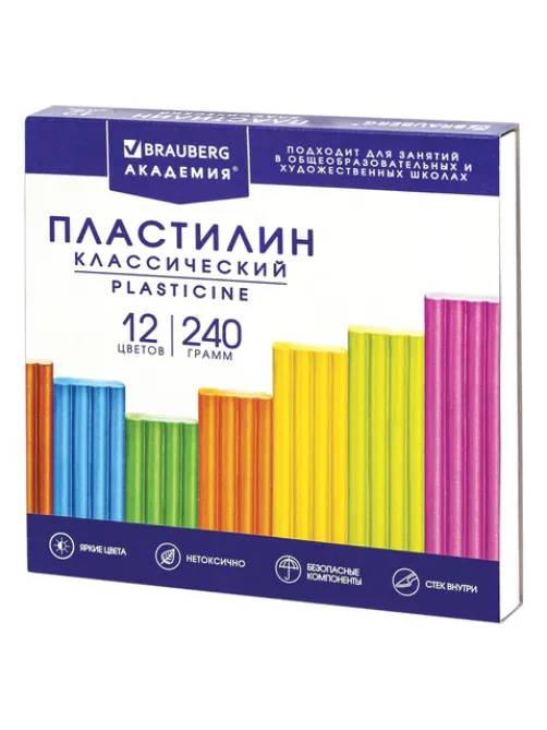Пластилин классический BRAUBERG 