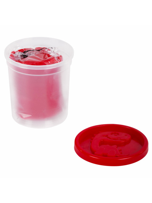 Пластилин-тесто для лепки BRAUBERG KIDS, 4 цвета, 560 г, яркие классические цвета, крышки-штампики, 106715