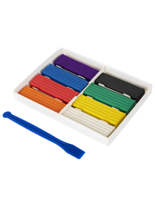 Пластилин классический BRAUBERG KIDS, 8 цветов, 160 г, со стеком, 106501