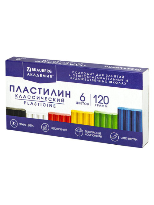 Пластилин классический BRAUBERG 