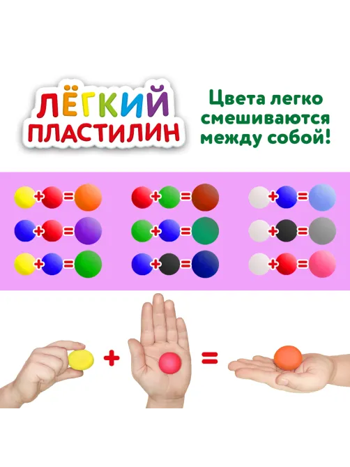 Пластилин супер легкий воздушный застывающий 36 цветов, 360 г, 3 стека, ЮНЛАНДИЯ, 105907