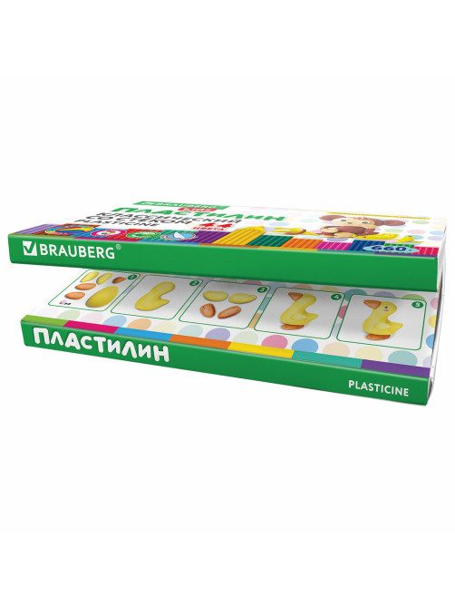 Пластилин классический BRAUBERG KIDS, 44 цвета, 660 грамм, стек, ВЫСШЕЕ КАЧЕСТВО, 106679