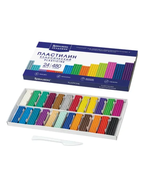 Пластилин классический BRAUBERG 