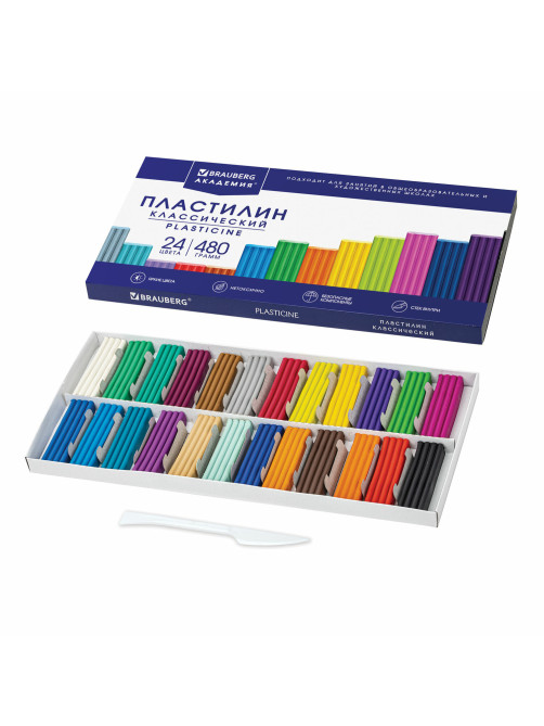 Пластилин классический BRAUBERG 