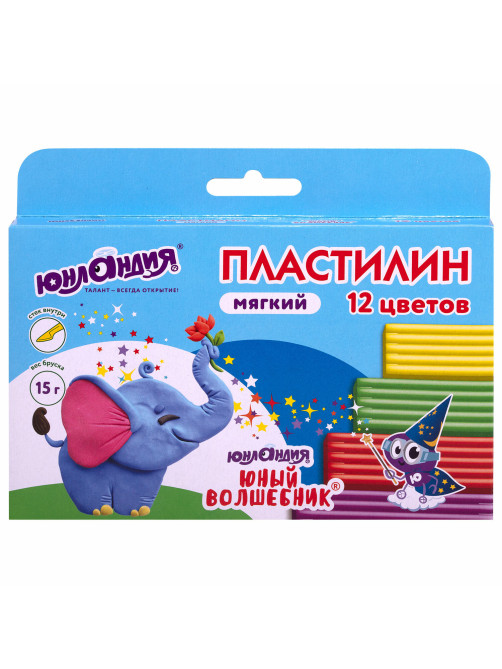 Пластилин мягкий ЮНЛАНДИЯ 