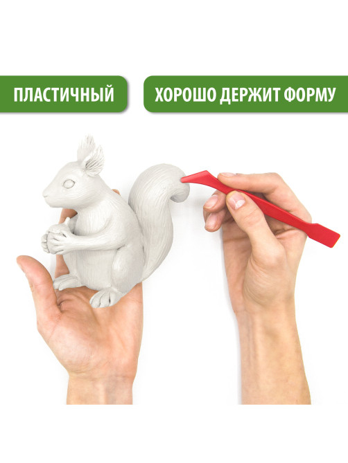 Пластилин скульптурный BRAUBERG ART CLASSIC, белый, 0,5 кг, мягкий, 106518