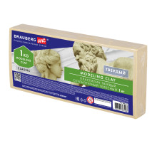 Пластилин скульптурный BRAUBERG ART CLASSIC, телесный, 1 кг, твердый, 106527