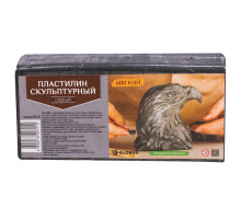 Пластилин скульптурный GLOBUS, серый, 0,5 кг, мягкий, ПЛС-05