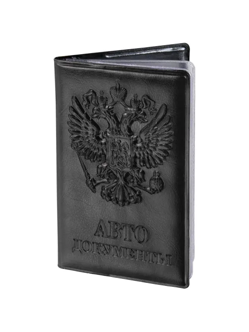Обложка для автодокументов STAFF, полиуретан под кожу, 