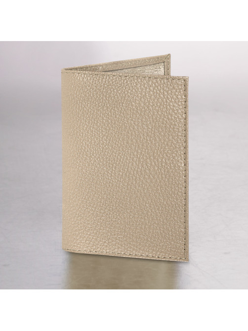 Обложка для паспорта натуральная кожа флоттер, кожаный уголок, бежевая, BRAUBERG, 238863