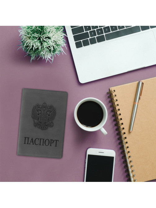 Обложка для паспорта, мягкий полиуретан, 