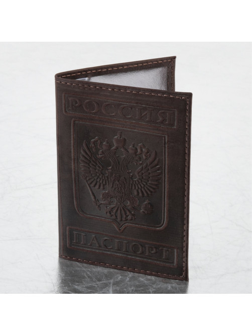 Обложка для паспорта натуральная кожа гладкая, 