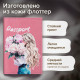Обложка для паспорта натуральная кожа флоттер, принт 