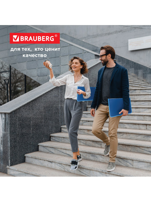 Папка на молнии пластиковая BRAUBERG 