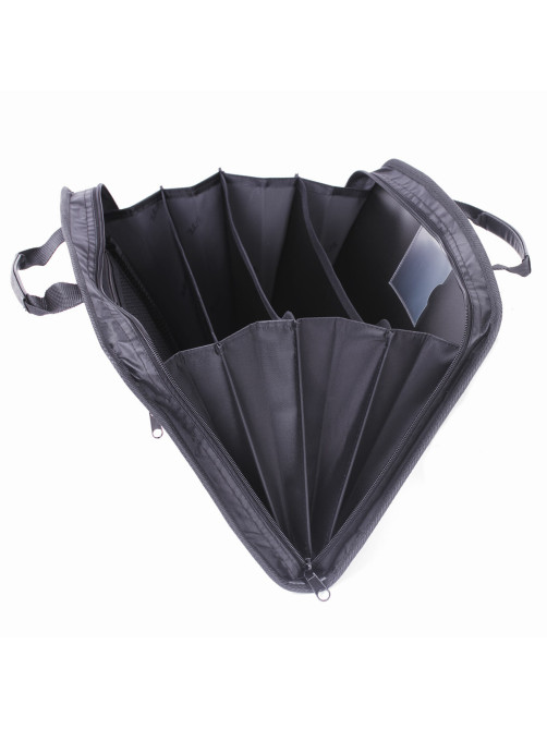 Папка-портфель пластиковая BRAUBERG А4+ (375х305х60 мм), 4 отделения, 2 кармана, серая, 228685