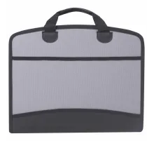 Папка-портфель пластиковая BRAUBERG А4+ (375х305х60 мм), 4 отделения, 2 кармана, серая, 228685