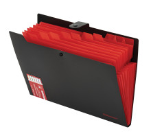 Папка-органайзер на кнопке 12 отделений, BRAUBERG 