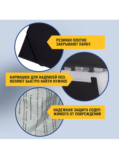Папка на резинках BRAUBERG 