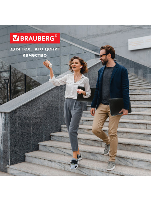 Папка на молнии пластиковая BRAUBERG 