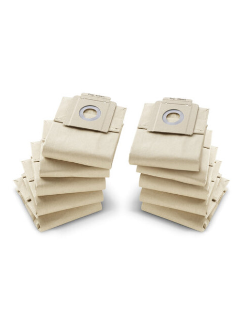 Мешки для сбора пыли KARCHER, КОМПЛЕКТ 10 шт., бумажные, пылесосы T 7/1, T 9/1, T 10/1, 6.904-333.0