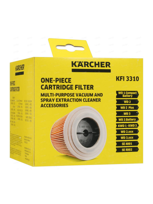Фильтр KARCHER патронный KFI3310, для пылесосов серии WD 1 / 2 / 3 / SE, 2.863-303.0