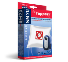 Мешок для пылесоса (пылесборник) синтетический TOPPERR SM 70, SAMSUNG, КОМПЛЕКТ 4 шт., 1406