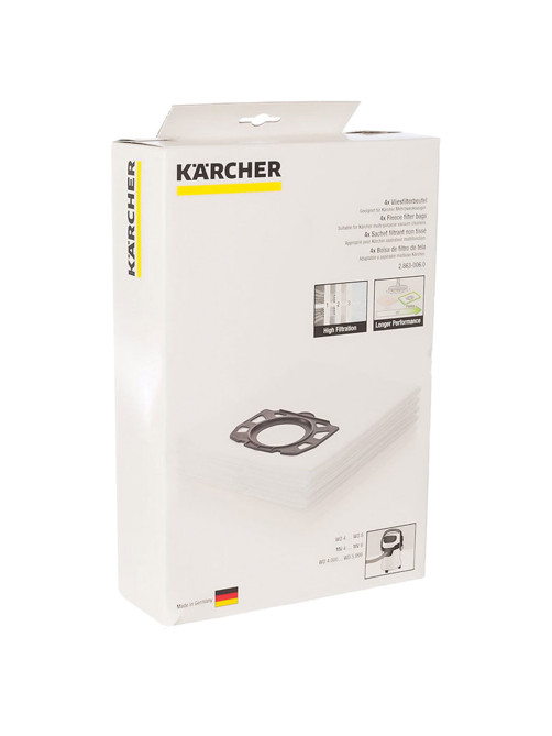 Мешки для сбора пыли KARCHER, комплект 4 шт., из нетканого материала, для пылесосов WD 4/5/6, 2.863-006.0