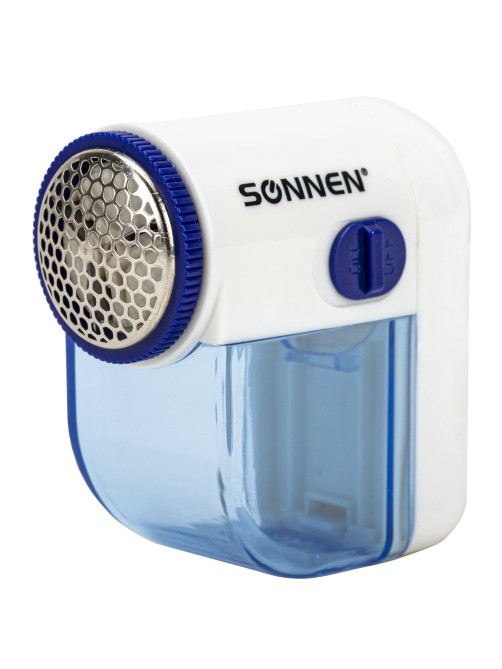 Машинка для удаления катышков миниклинер SONNEN FS-8808, белый/синий, 455464