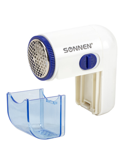 Машинка для удаления катышков миниклинер SONNEN FS-8808, белый/синий, 455464