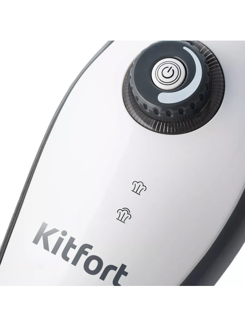 Паровая швабра KITFORT KT-1008, 1500 Вт, 1 бар, объем 0,37 л, белая/серая, КТ-1008