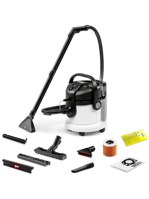 Пылесос моющий KARCHER SE 4, потребляемая мощность 1000 Вт, белый, 1.081-150.0