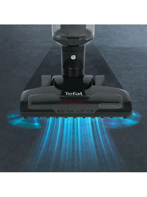 Пылесос вертикальный беспроводной TEFAL Air Force Light TY6545RH, потребляемая мощность 350 Вт, 0,65 л, черный, 2211400233