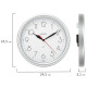 Часы настенные TROYKATIME (TROYKA) 21270212, круг, белые, серебристая рамка, 24,5х24,5х3,1 см