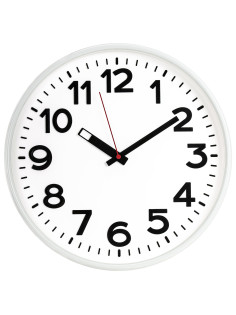 Часы настенные TROYKATIME (TROYKA) 78771783, круг, белые, белая рамка, 30,5х30,5х3,5 см