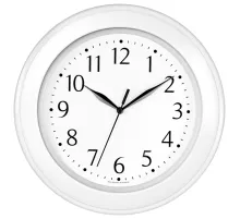 Часы настенные TROYKATIME (TROYKA) 122211201, круг, белые, белая рамка, 30х30х3,8 см
