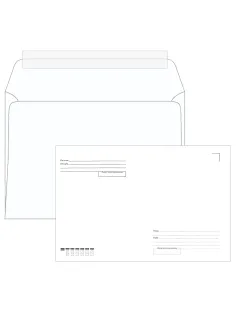 Конверты С4 (229х324 мм), отрывная лента, 