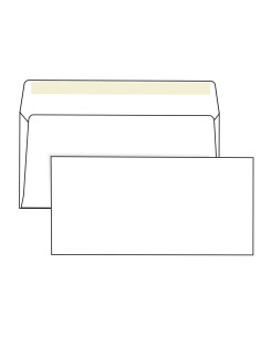 Конверты Е65 (110х220 мм), клей, 80 г/м2, КОМПЛЕКТ 1000 шт., 00075