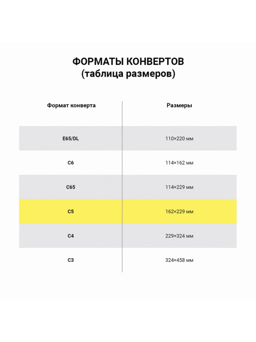 Конверты С5 (162х229 мм) КРАФТ, клей, 90 г/м2, КОМПЛЕКТ 50 шт., треугольный клапан, BRAUBERG, 112364
