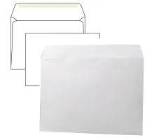 Конверты С4 (229х324 мм), клей, 90 г/м2, КОМПЛЕКТ 250 шт., внутренняя запечатка, 71205, 53855