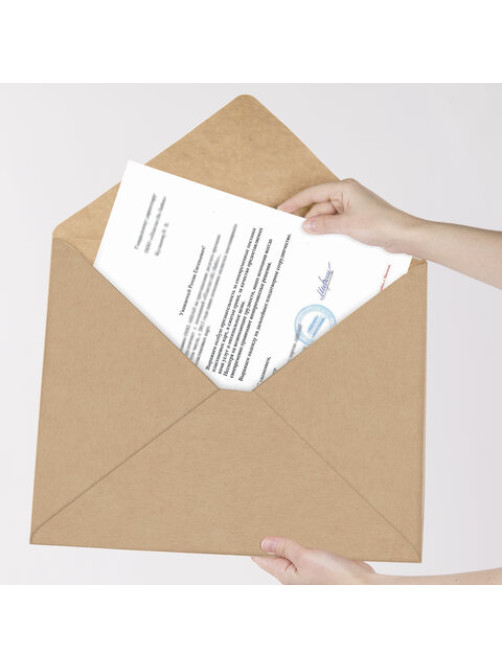 Конверты С3 (330х410 мм) КРАФТ, без клея, 90 г/м2, КОМПЛЕКТ 300 шт., треугольный клапан, 142755