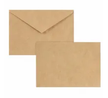 Конверты С6 (114х162 мм) КРАФТ, клей, 90 г/м2, КОМПЛЕКТ 1000 шт., треугольный клапан, 58211