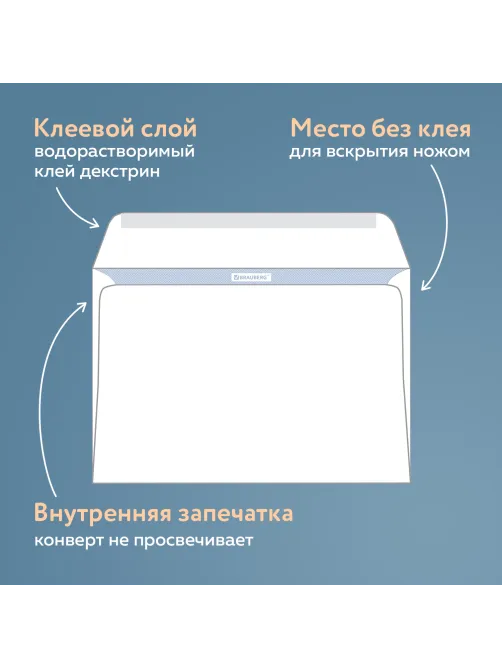 Конверты С4 (229х324 мм), клеевой слой, Куда-Кому, внутренняя запечатка, 90 г/м2, КОМПЛЕКТ 50 шт., BRAUBERG, 112178