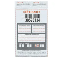 Сейф-пакеты полиэтиленовые (162х235+30 мм), до 100 листов формата А5, КОМПЛЕКТ 100 шт., индивидуальный номер
