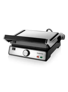 Электрогриль BRAYER BR2002, 2000 Вт, съемные панели, регулировка температуры, серебро/черный