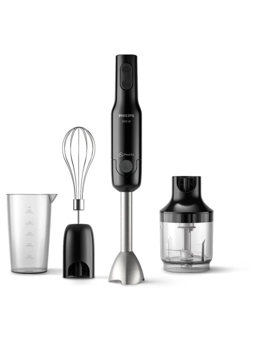 Блендер погружной PHILIPS HR2543/90, 700 Вт, 2 скорости, 3 насадки, стакан, черный